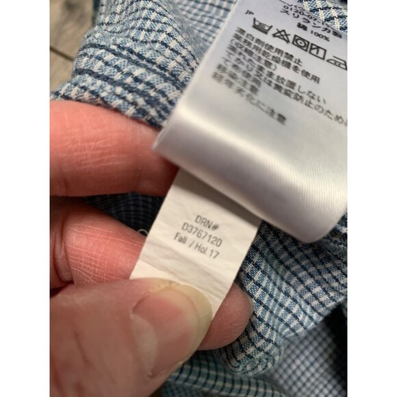 Eddie Bauer Men’s TL Classic Fit Blue Gray Plaid Long Sleeve Button-down Shirt - Picture 5 of 7